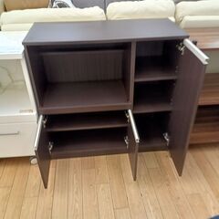 ★リユースのサカイつくば店★TK7526  レンジ台 ダークブラウン H89×D40×W90 クリーニング済みの画像