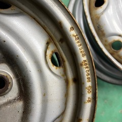 12インチ 鉄チン ホイール バルブ新品の画像