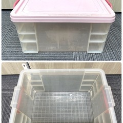 【無料】プラスチックケース 取手付折畳コンテナ 2点セットの画像