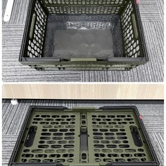 【無料】プラスチックケース 取手付折畳コンテナ 2点セットの画像