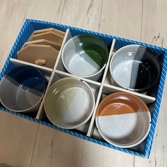 和食器　蓋付き　5色カラー　の画像