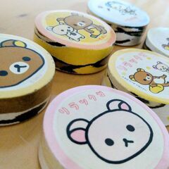 リラックマ　圧縮　プチ　タオル　ハンカチ　ミニ　可愛い　コリラックマ　6点 　サンエックスの画像