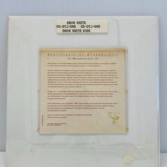 A-728【リユースのサカイ野々市店】【激レア】ディズニープリンセス 白雪姫 アートワーク 1994年 ※認定書付きの画像