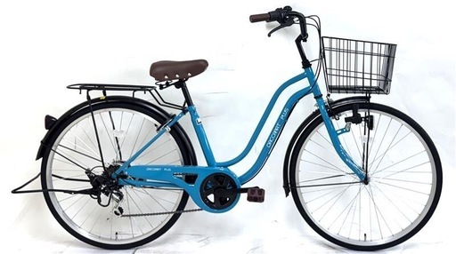 普段使い未使用　26型シティサイクル6段変速　スカイブルー