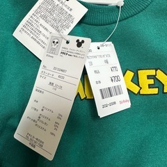 新品未使用　裏起毛　ミッキー　トレーナー　の画像