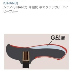 シナノのネオクラシカル 伸縮杖アイビーグリーンの画像