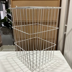 洗濯カゴ🧺ランドリーバスケットワイヤーバスケット幅35.4cm奥行き35cm高さ52.4cmホワイト白の画像