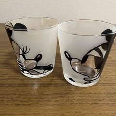 ミッキー ミニー グラス コップ ディズニー 2個セット Francfrancで購入の画像