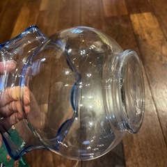 昭和レトロ！フリルガラスの金魚鉢の画像