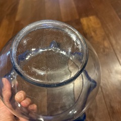 昭和レトロ！フリルガラスの金魚鉢の画像