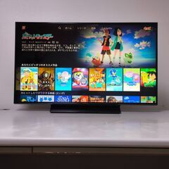 ※引取り限定　Panasonic TH49FX750　※オフィスデスク込みの画像