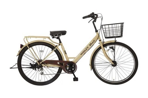 普段使い未使用　27.5型シティサイクル6段変速オートライト　ベージュ