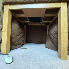 家具調こたつ 3段階継脚ダイニングコタツ 80×80 SCD-80T 椅子２脚の画像