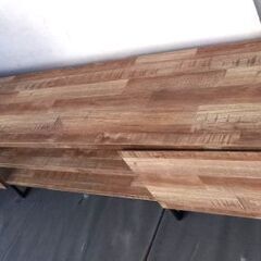 [幅180cm] 木目調テレビ台 ローボード 天然木風 スチール脚/ベガコーポレーション エクストランサス180☆札幌市白石区/店頭お引取り歓迎【自社配送は札幌市内限定】の画像