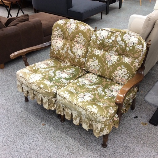 飛騨産業の二人掛けソファ】2人掛けソファ 飛騨産業HIDAキツツキマーク