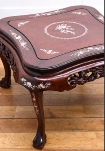 希少品螺鈿細工花梨材ローテーブル (中村遥) 上尾のテーブル《座卓