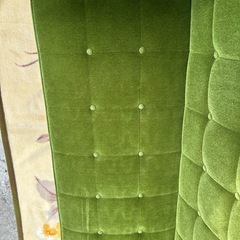 Karimoku カリモク60 モケットグリーン Kチェアー2シーター レトロ 北欧スタイル 2人掛けソファー の画像