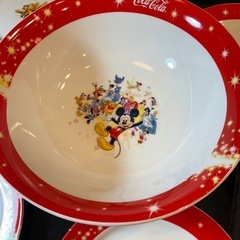 【ディズニー】ボウル・プレート　セット　2003年コカ・コーラキャンペーン【未使用】の画像