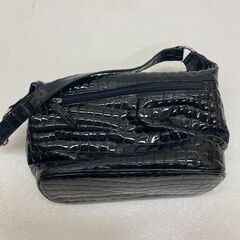 未使用 COCCO FIORE　コッコフィオーレ 型押し ハンドバッグ  レザー ブラック② (E3770skhYM)の画像