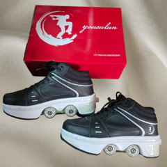 光るLED ローラー付きシューズ　26cmの画像