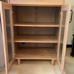 ニトリ キャビネット ノクタ６０ 食器棚 収納棚の画像