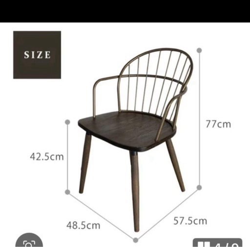 アームチェアアンティーク風 2脚で10万円 (Orange) 高円寺の椅子