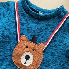 トレーナー　70センチ　くま　緑色の画像