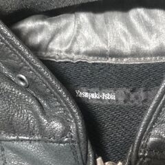 レザー×コットンパーカーの画像