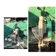 HITACHI 日立工機 190mm 卓上　スライド丸のこ C7FSH 100V ライト点灯　電動工具　大工　道具の画像