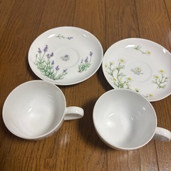 磁器　カップとソーサー２客セットの画像