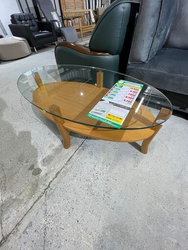 値下げ！！【中古品安価】センターテーブル ｶﾞﾗｽｾﾝﾀｰﾃｰﾌﾞﾙ(No:1275628) (中古代行販売ReOK) 沖縄のテーブル