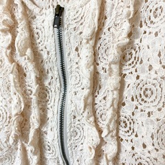 フェリシモ レース パーカー 長袖 ジップアップ S ピンクの画像