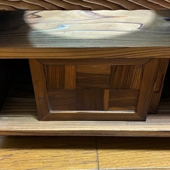 木製 アンティーク 昭和レトロ 和家具 キャスター付 茶道具の画像