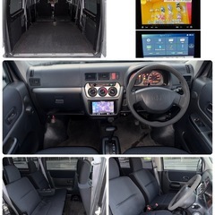 ★車検満タン2年★ ホンダ　バモス ホビオ　HM3 ★社外ナビ、TV、Bluetoothオーディオ、ETC付★調子良好の画像