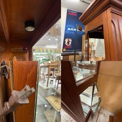 【愛品館 江戸川店】アメリカ製 サイド4枚扉 飾り棚の画像