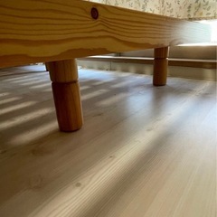 セミダブルすのこベッドフレームナチュラル色の画像