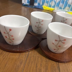 お茶　湯呑み　ソーサー付き5客の画像