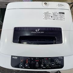 ★動作〇★ 清掃済 保障有 洗濯機 ハイアール JW-K42K 4.2kg 2015年製 電気自動洗濯機の画像