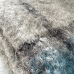 niko and… オリジナルストール グレー系青黒白のストライプの画像