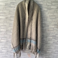 niko and… オリジナルストール グレー系青黒白のストライプの画像