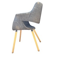 【ジ1203-02】カフェ風 インテリアチェア メリーランド ダークグレー 木脚 ダイニングに最適‼️カジュアルチェアの画像