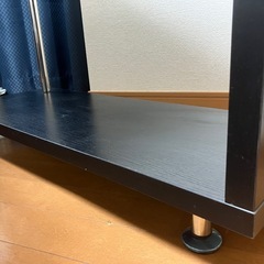 本棚　黒木材おしゃれの画像