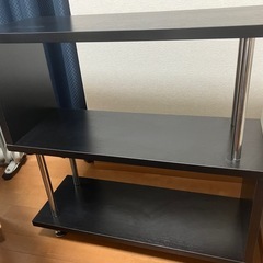 本棚　黒木材おしゃれの画像