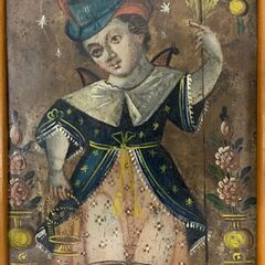 アトーチャの聖なる子 ブリキ絵画 エクスボト レタブロ イコン 奉納画 幼子イエスキリスト 額装 札幌市 中央区 南12条の画像