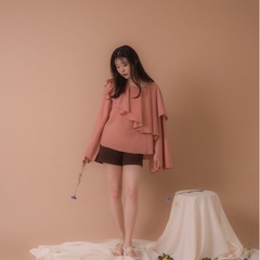 midealブラウス グリーンの画像