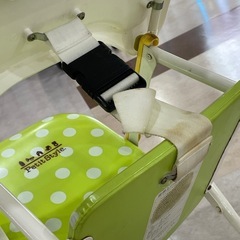 ベビー用折りたたみチェア 食事用テーブル　水玉模様
の画像