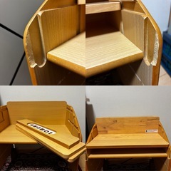 キッズデスク、ブックシェルフ　本棚　玩具箱　絵本ラックの画像