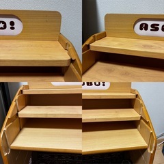 キッズデスク、ブックシェルフ　本棚　玩具箱　絵本ラックの画像