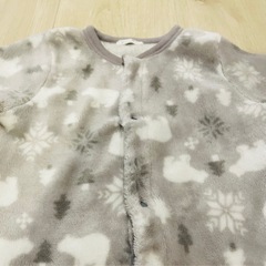 ロンパース　雪＆クマ　60-70cmの画像
