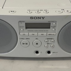 SONY ポータブルCDプレーヤー ZS-S40 ホワイトの画像
